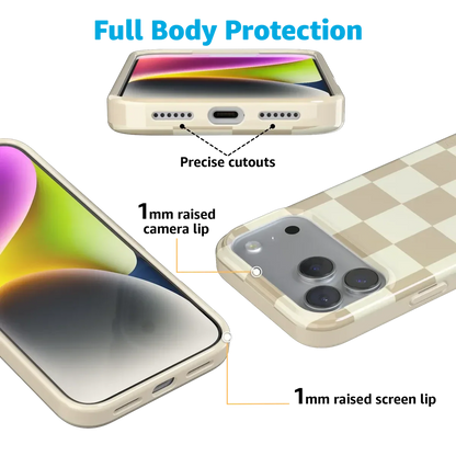 Fit Check | Neutral Checkerboard Case iPhone Case get.casely