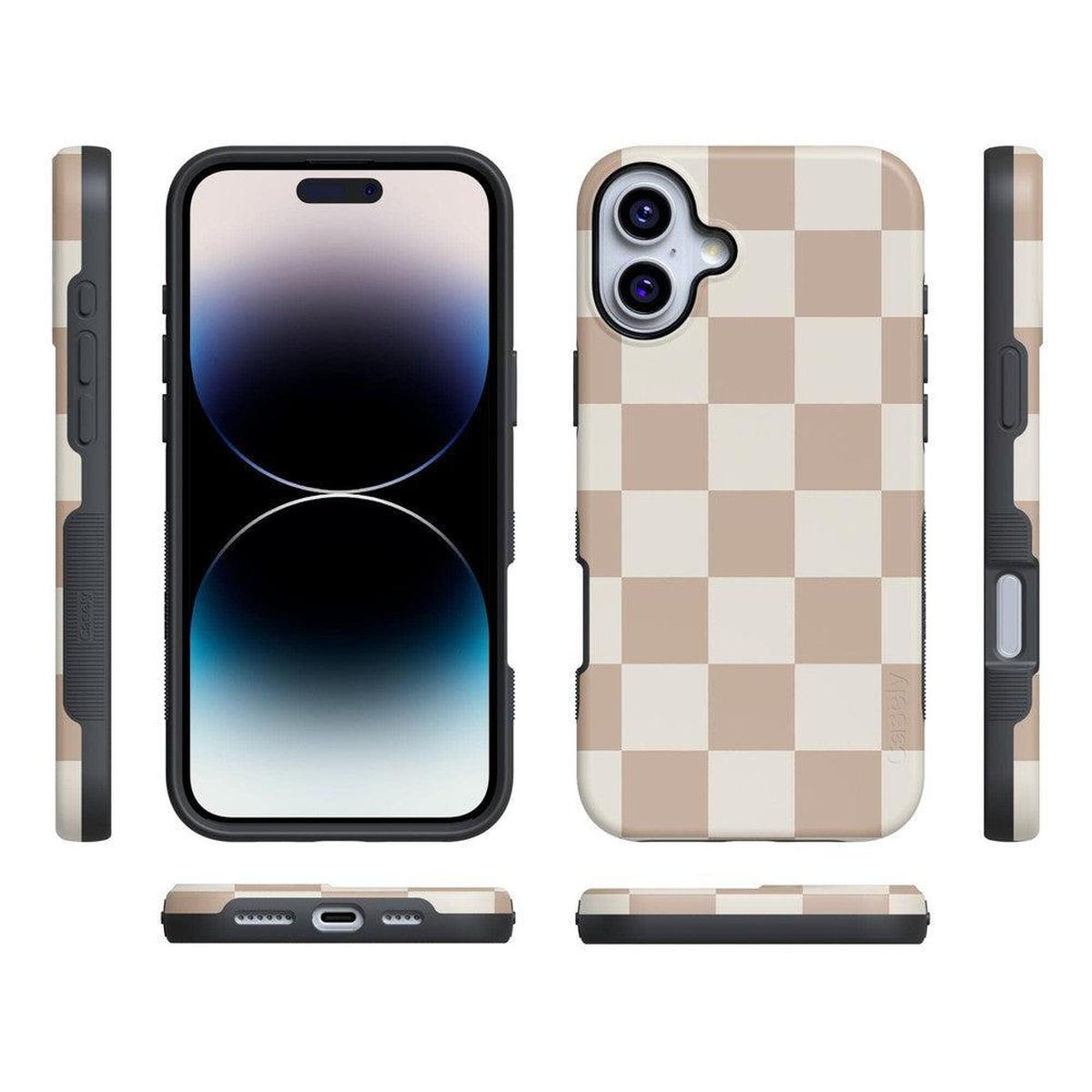 Fit Check | Neutral Checkerboard Case iPhone Case get.casely