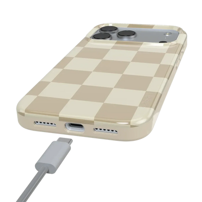 Fit Check | Neutral Checkerboard Case iPhone Case get.casely