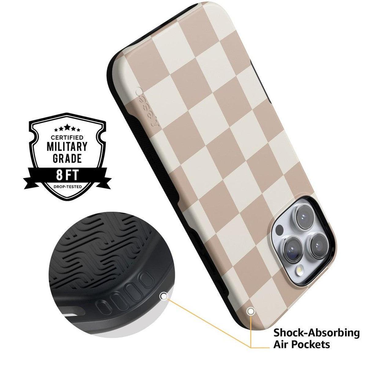 Fit Check | Neutral Checkerboard Case iPhone Case get.casely