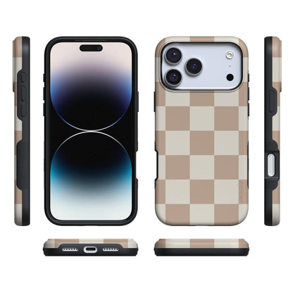 Fit Check | Neutral Checkerboard Case iPhone Case get.casely