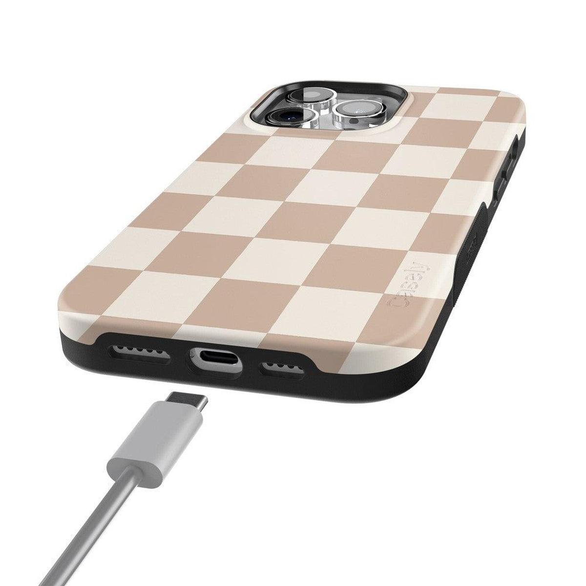 Fit Check | Neutral Checkerboard Case iPhone Case get.casely