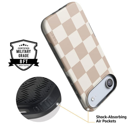 Fit Check | Neutral Checkerboard Case iPhone Case get.casely