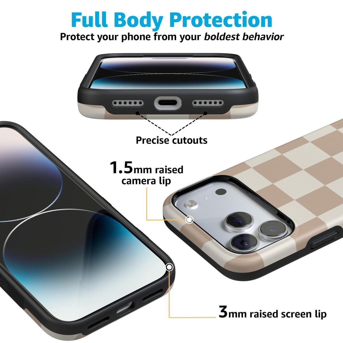Fit Check | Neutral Checkerboard Case iPhone Case get.casely