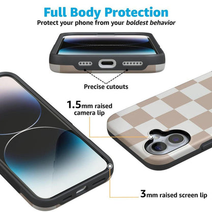 Fit Check | Neutral Checkerboard Case iPhone Case get.casely