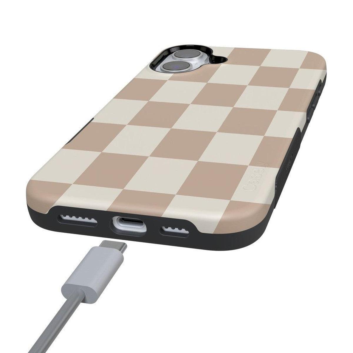Fit Check | Neutral Checkerboard Case iPhone Case get.casely