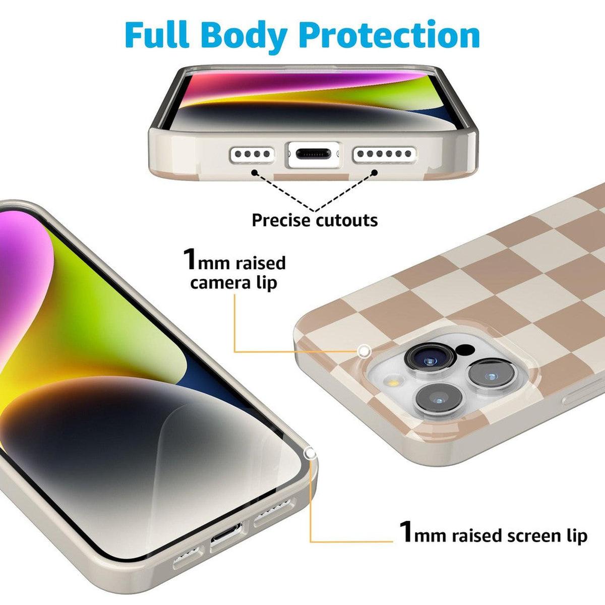 Fit Check | Neutral Checkerboard Case iPhone Case get.casely
