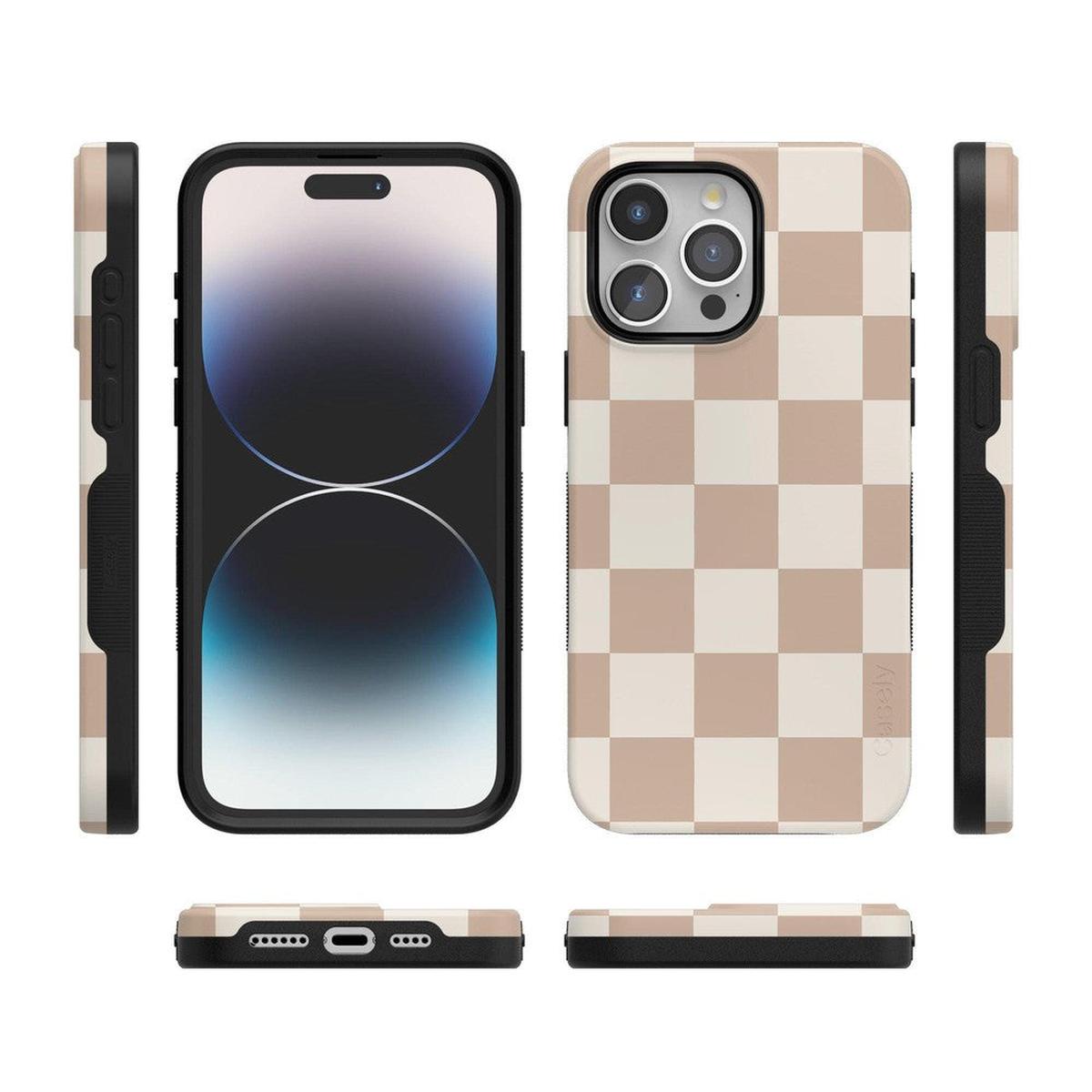 Fit Check | Neutral Checkerboard Case iPhone Case get.casely