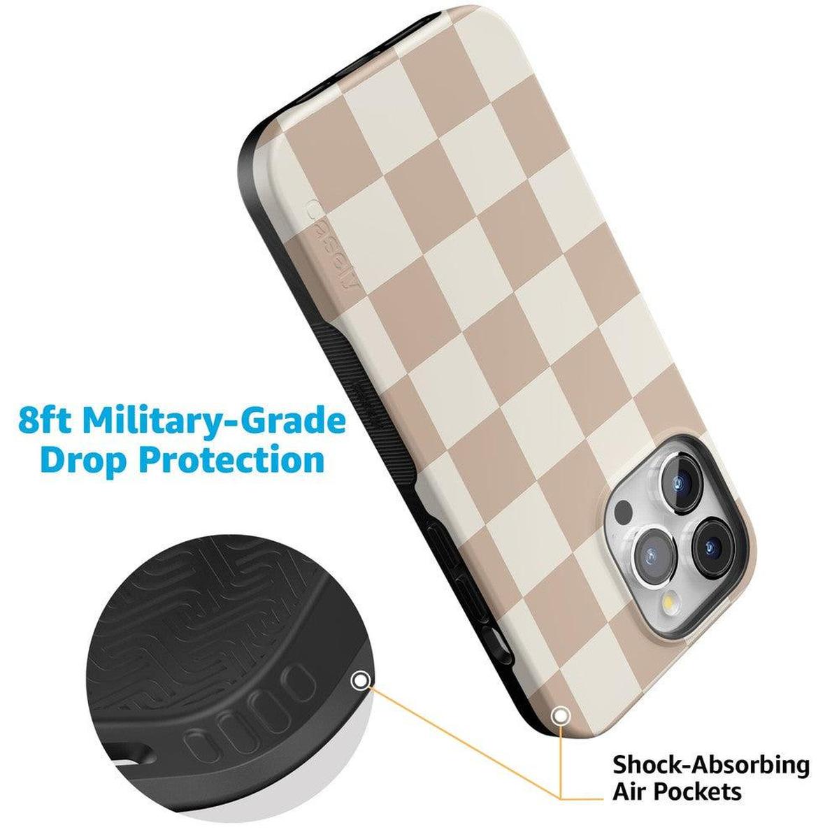 Fit Check | Neutral Checkerboard Case iPhone Case get.casely