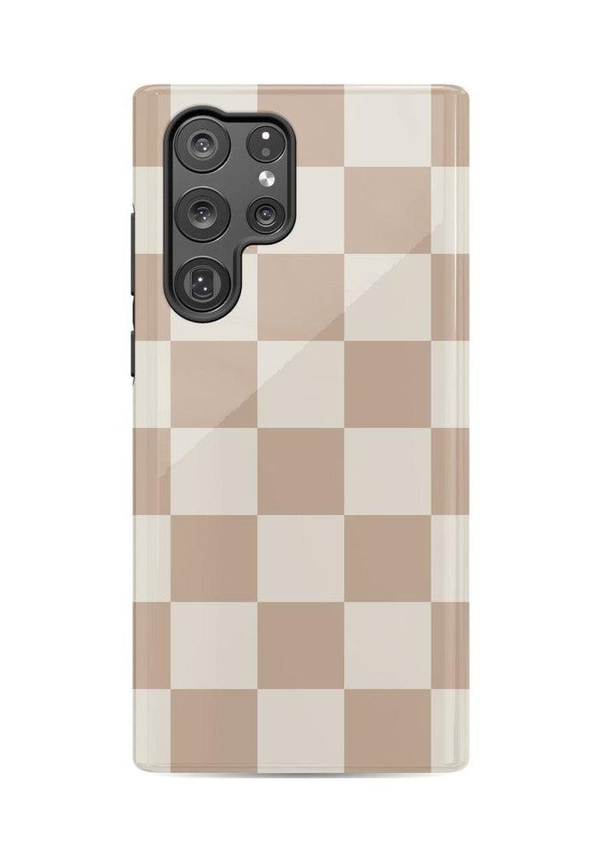 Fit Check | Neutral Checkerboard Samsung Case Samsung Case Casetry Essential Galaxy S22 Ultra