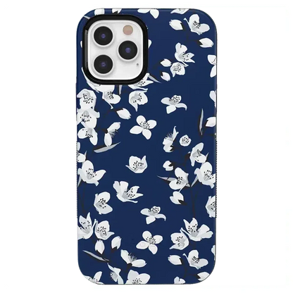 Floral Forest | Navy Cherry Blossom Floral Case iPhone Case get.casely Bold iPhone 12 Pro Max