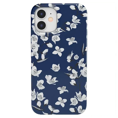 Floral Forest | Navy Cherry Blossom Floral Case iPhone Case get.casely Classic iPhone 12