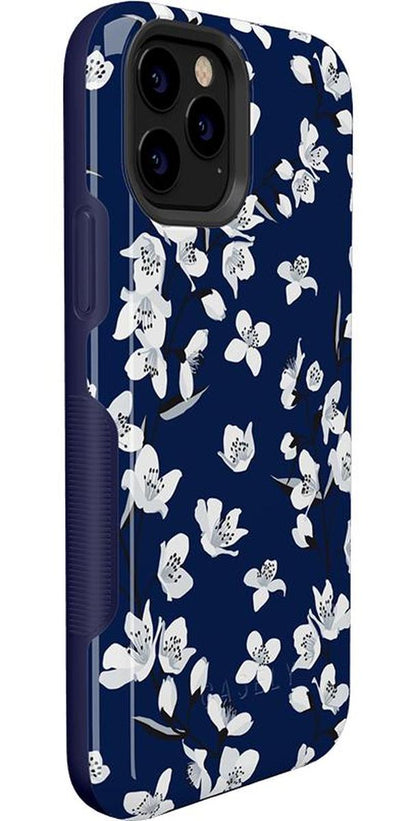 Floral Forest | Navy Cherry Blossom Floral Case iPhone Case get.casely