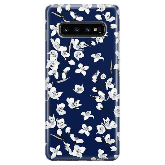 Floral Forest | Navy Cherry Blossom Floral Samsung Case Samsung Case get.casely Classic Galaxy S10 Plus