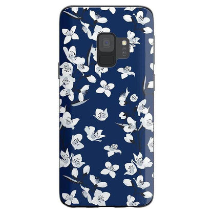 Floral Forest | Navy Cherry Blossom Floral Samsung Case Samsung Case get.casely Classic Galaxy S9 Plus