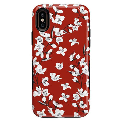 Floral Forest | Red Cherry Blossom Floral Case iPhone Case get.casely Bold iPhone XS Max