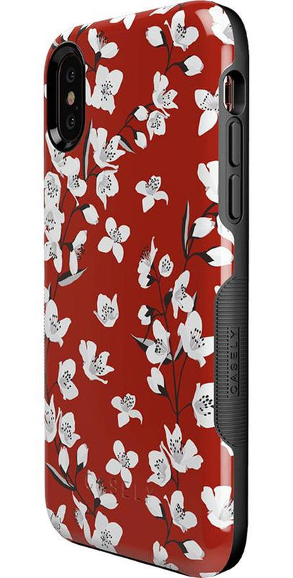 Floral Forest | Red Cherry Blossom Floral Case iPhone Case get.casely