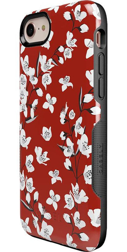 Floral Forest | Red Cherry Blossom Floral Case iPhone Case get.casely