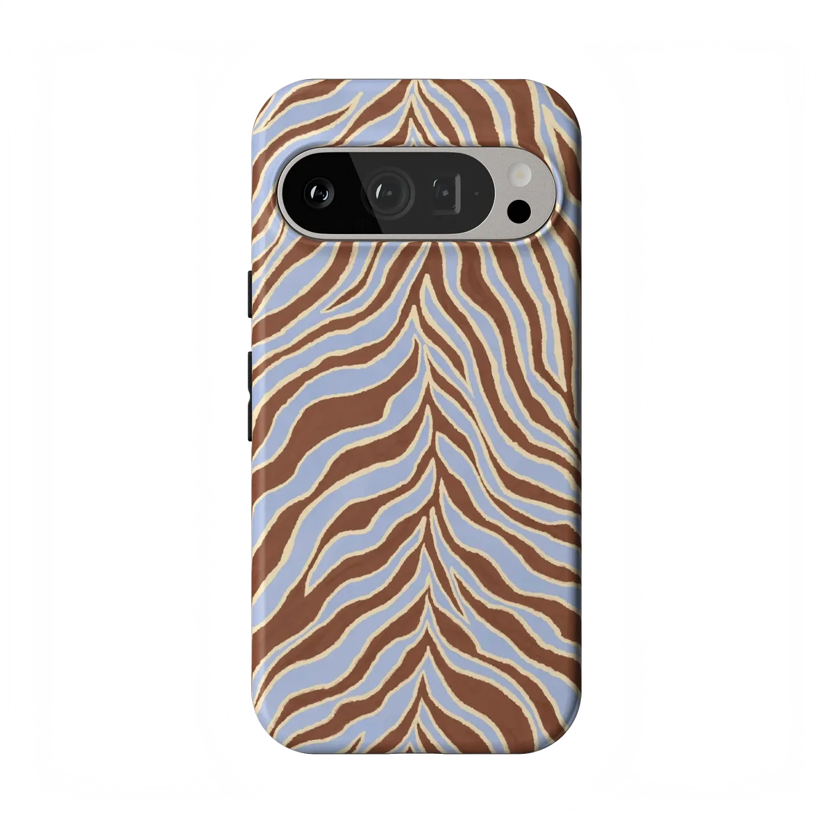 Untamed | Brown & Blue Zebra Case - Google Pixel 9 Pro