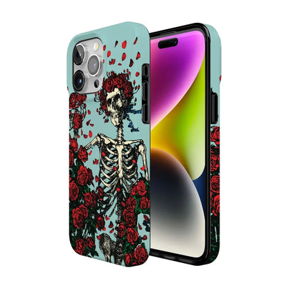 Forever Grateful | Grateful Dead Skeleton Floral Case iPhone Case Grateful Dead