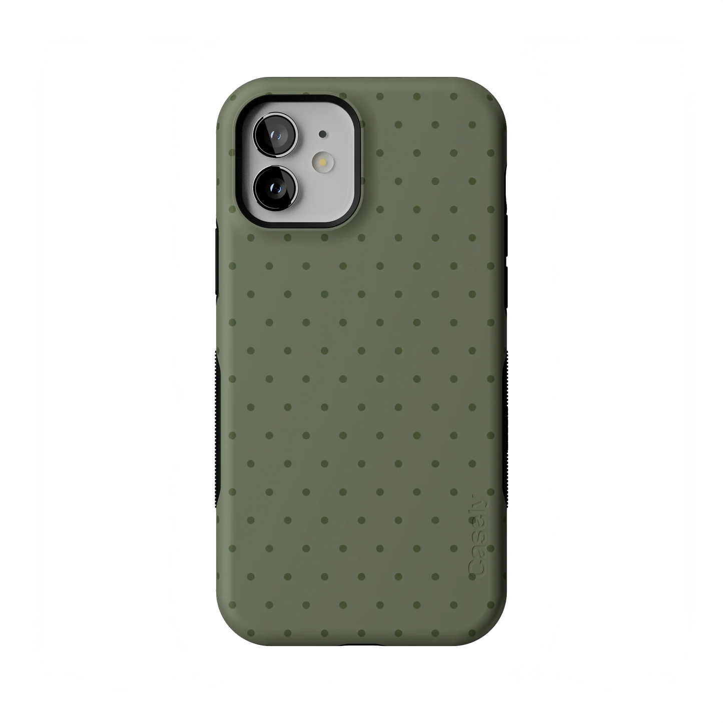 On the Dot | Olive Green Polka Dot Case - iPhone 12