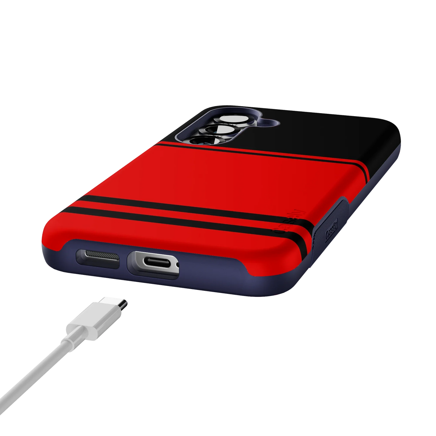 Storm Warning | Black & Red Stripes Case