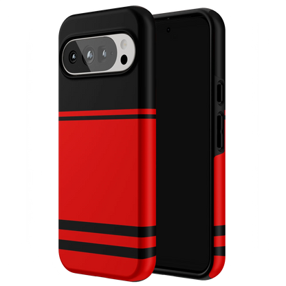 Storm Warning | Black & Red Stripes Case