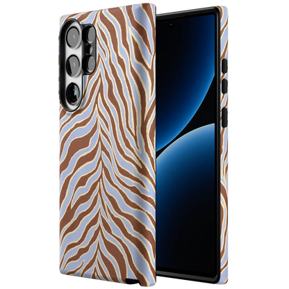 Untamed | Brown & Blue Zebra Case