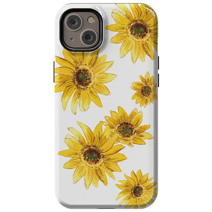 Golden Garden | Yellow Sunflower Floral Case iPhone Case get.casely Essential + MagSafe® iPhone 14 Plus