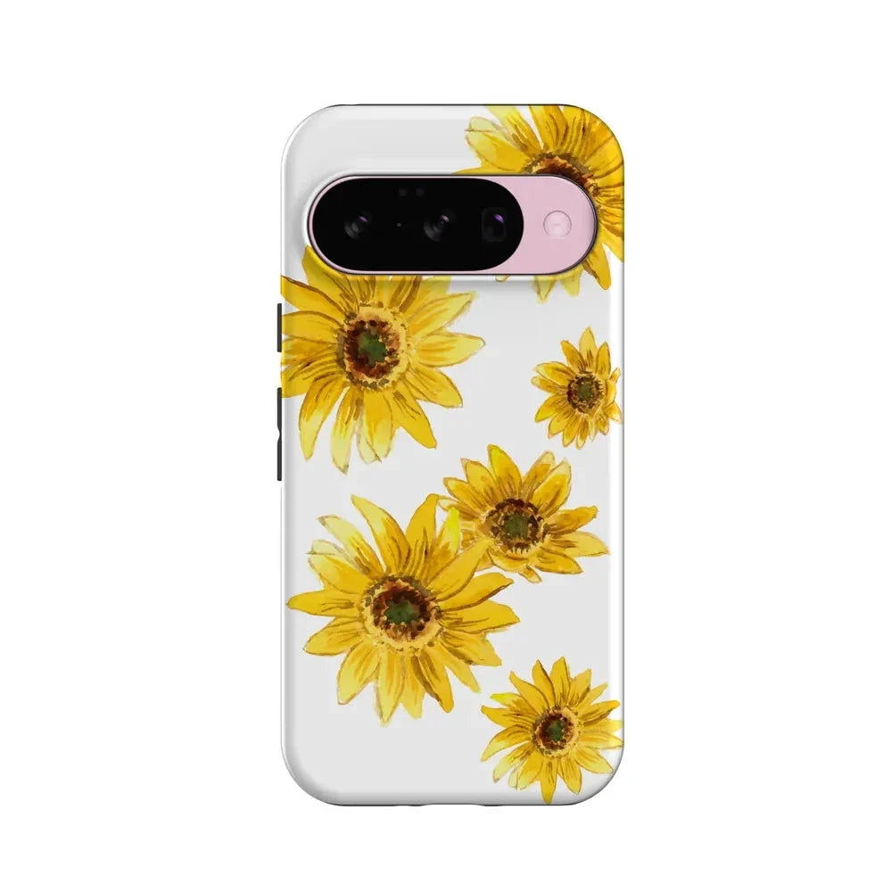 Golden Garden | Yellow Sunflower Floral Google Pixel Case Google Pixel Case Casetry Essential + MagSafe® Google Pixel 10