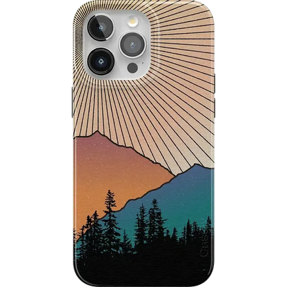 Golden Hour | Mountain Sunset Case iPhone Case get.casely Classic + MagSafe® iPhone 15 Pro Max