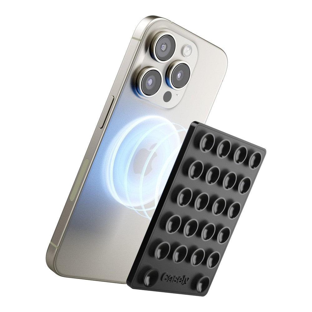 Grippy | Black Silicone Suction Phone Mount with MagSafe Grippy get.casely