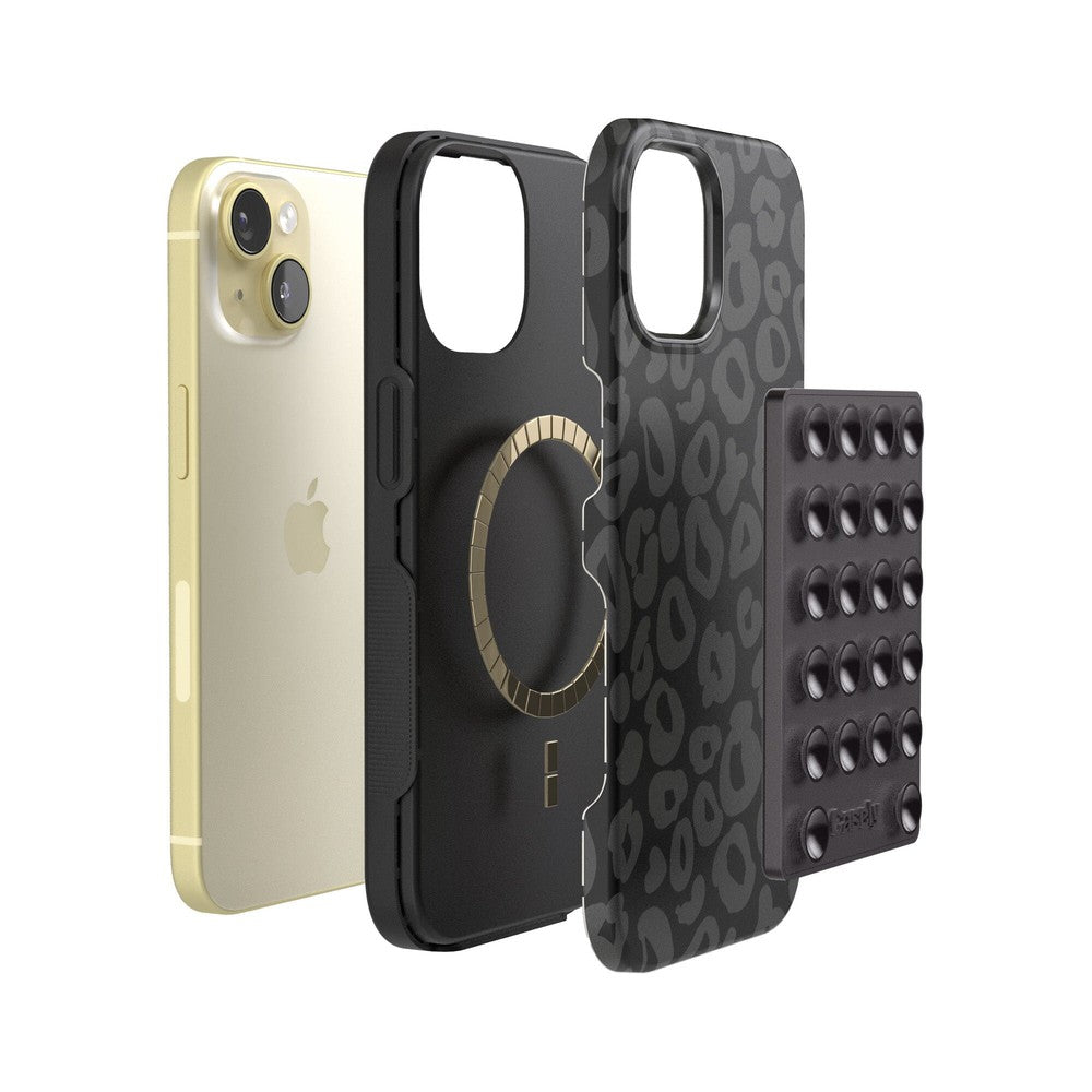 Grippy | Black Silicone Suction Phone Mount with MagSafe Grippy get.casely