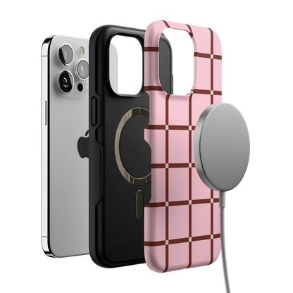 Uptown Gridlock | Pink Checkerboard Case