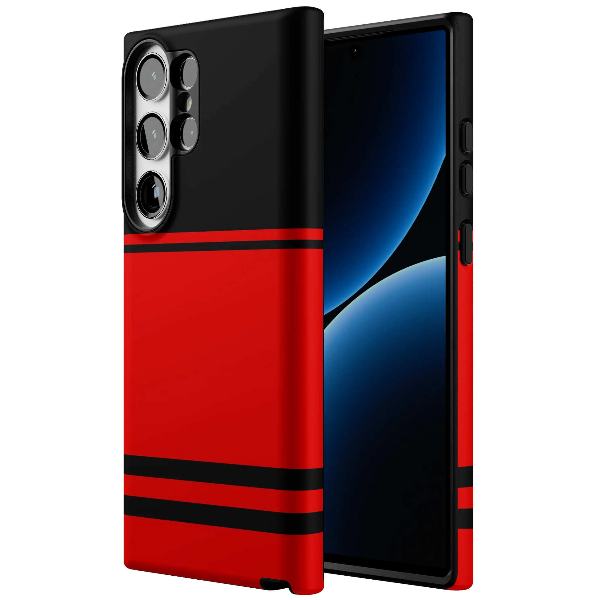Storm Warning | Black & Red Stripes Case