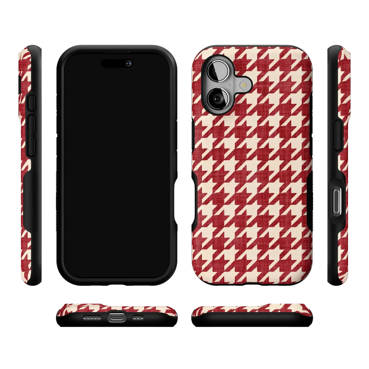 Scarlet Stitch | Red Houndstooth Case
