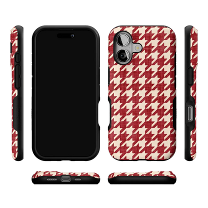 Scarlet Stitch | Red Houndstooth Case