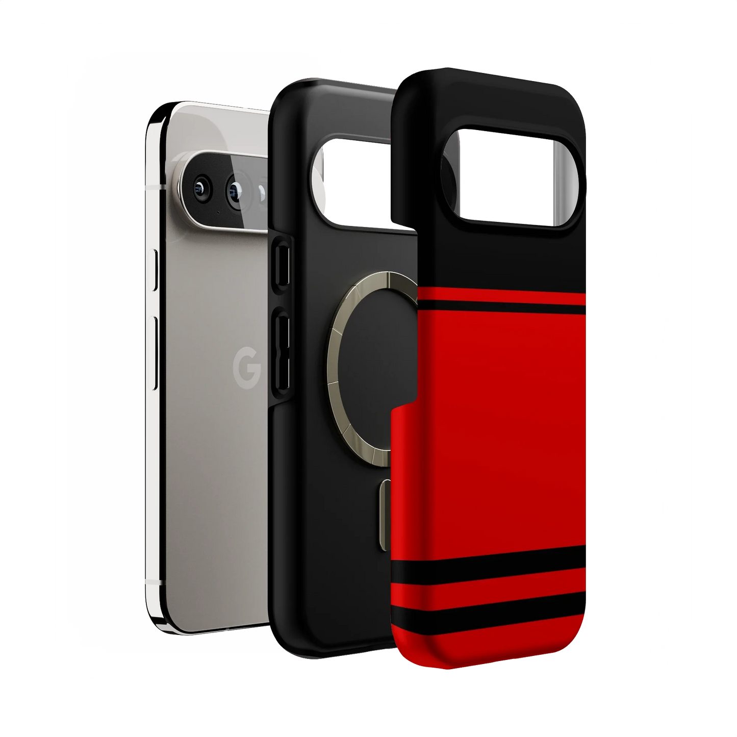Storm Warning | Black & Red Stripes Case