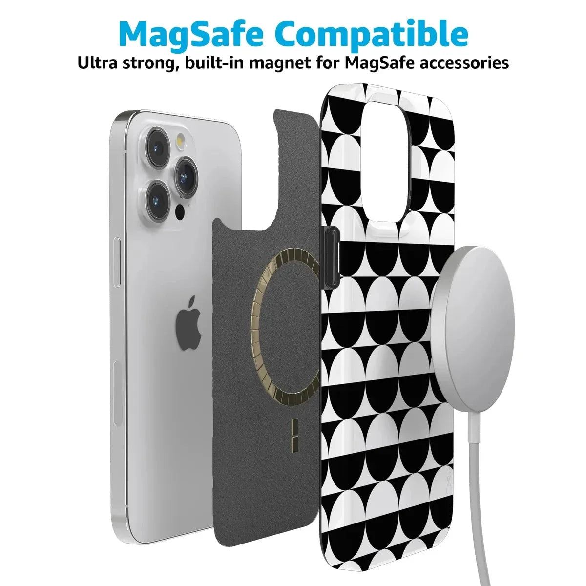 Half Moon | High Contrast Design Case Phone Case Casetry