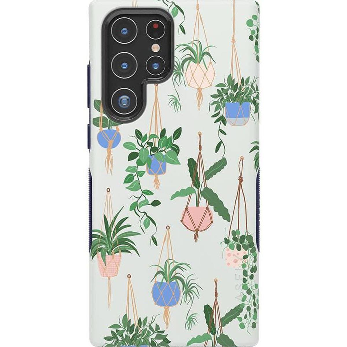 Hanging Around | Potted Plants Floral Samsung Case Samsung Case get.casely Bold Galaxy S22 Ultra