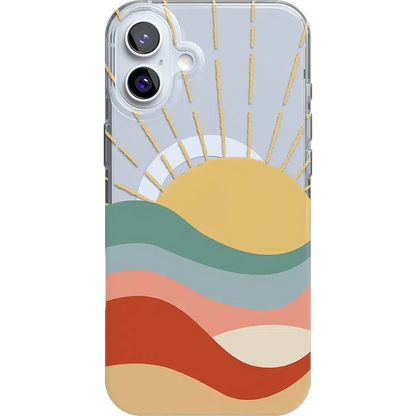 Here Comes the Sun | Colorblock Sunset Case iPhone Case get.casely Classic + MagSafe® iPhone 16 Plus