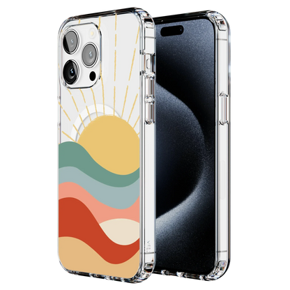 Here Comes the Sun | Colorblock Sunset Case iPhone Case get.casely