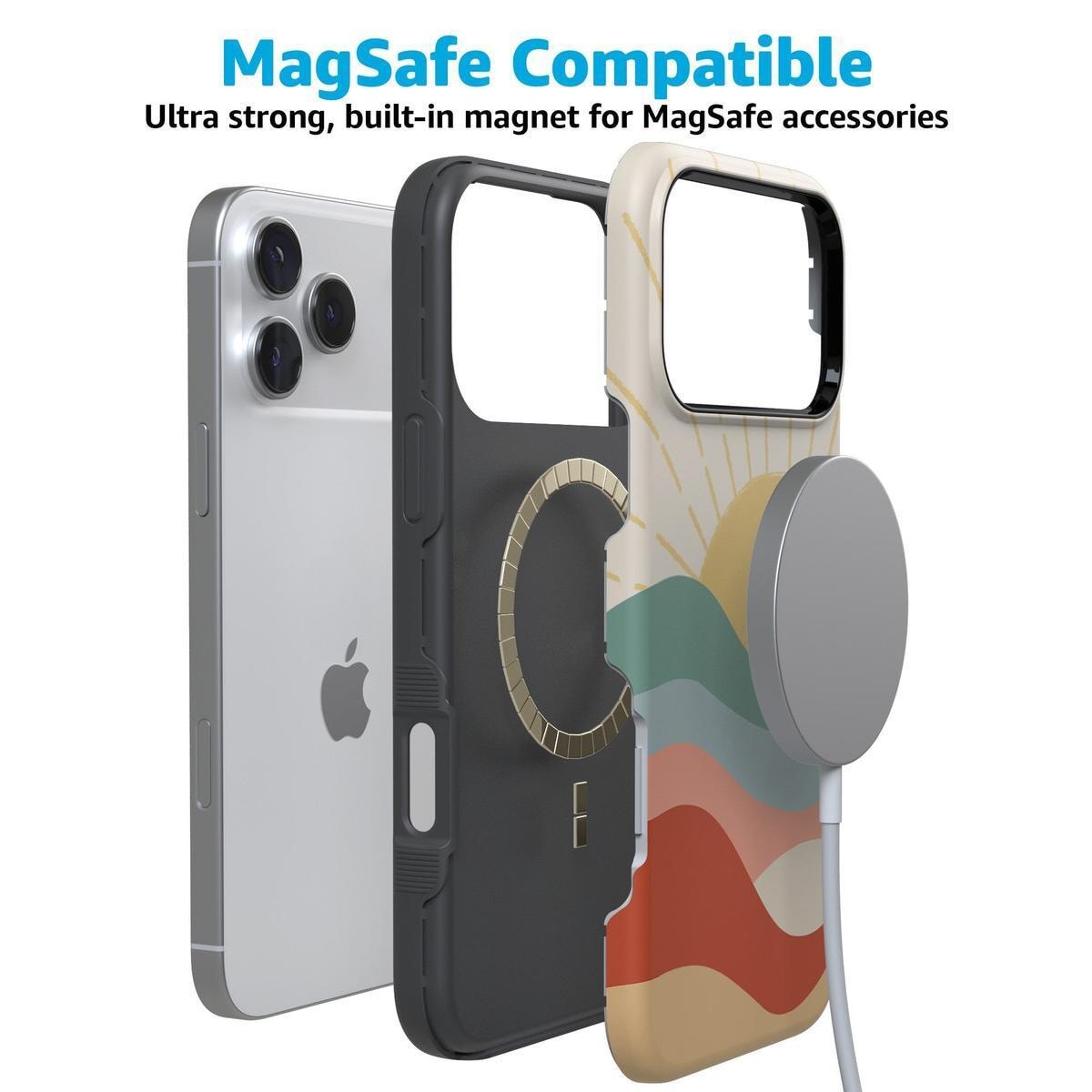 Here Comes the Sun | Colorblock Sunset Case iPhone Case get.casely