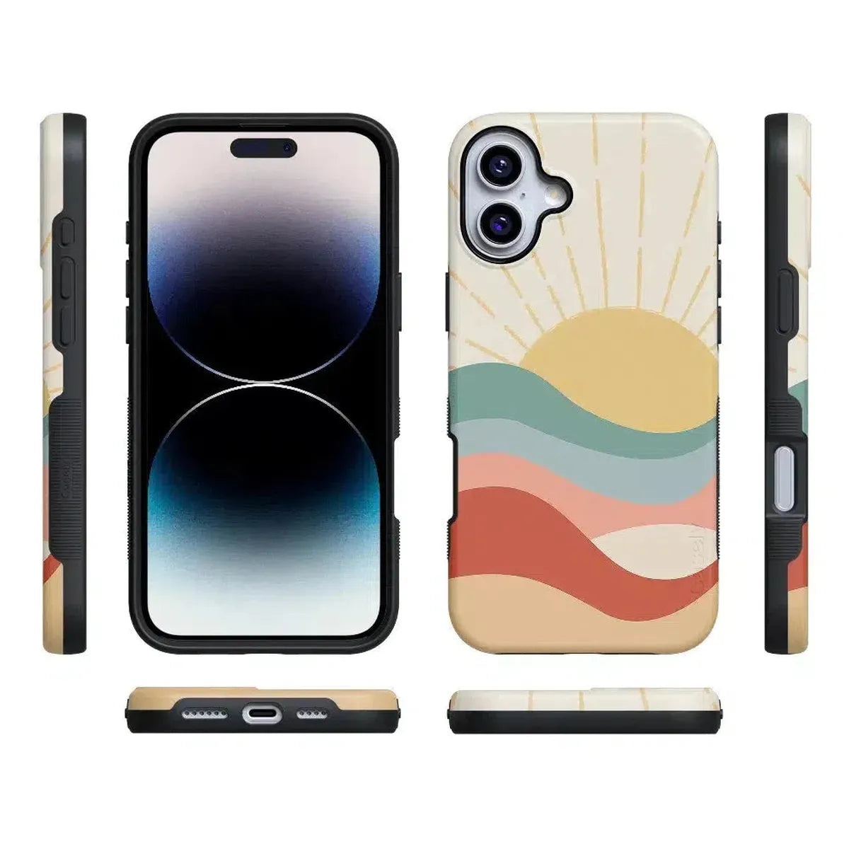 Here Comes the Sun | Colorblock Sunset Case iPhone Case get.casely