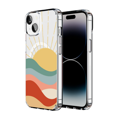 Here Comes the Sun | Colorblock Sunset Case iPhone Case get.casely