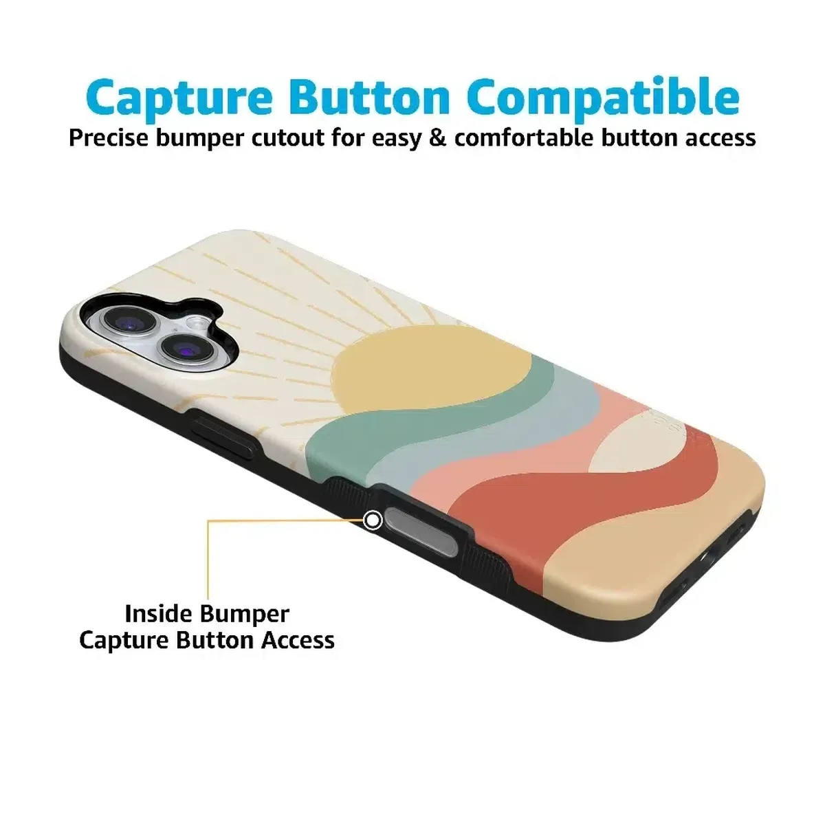 Here Comes the Sun | Colorblock Sunset Case iPhone Case get.casely