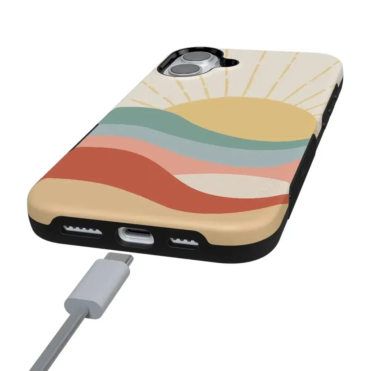 Here Comes the Sun | Colorblock Sunset Case iPhone Case get.casely