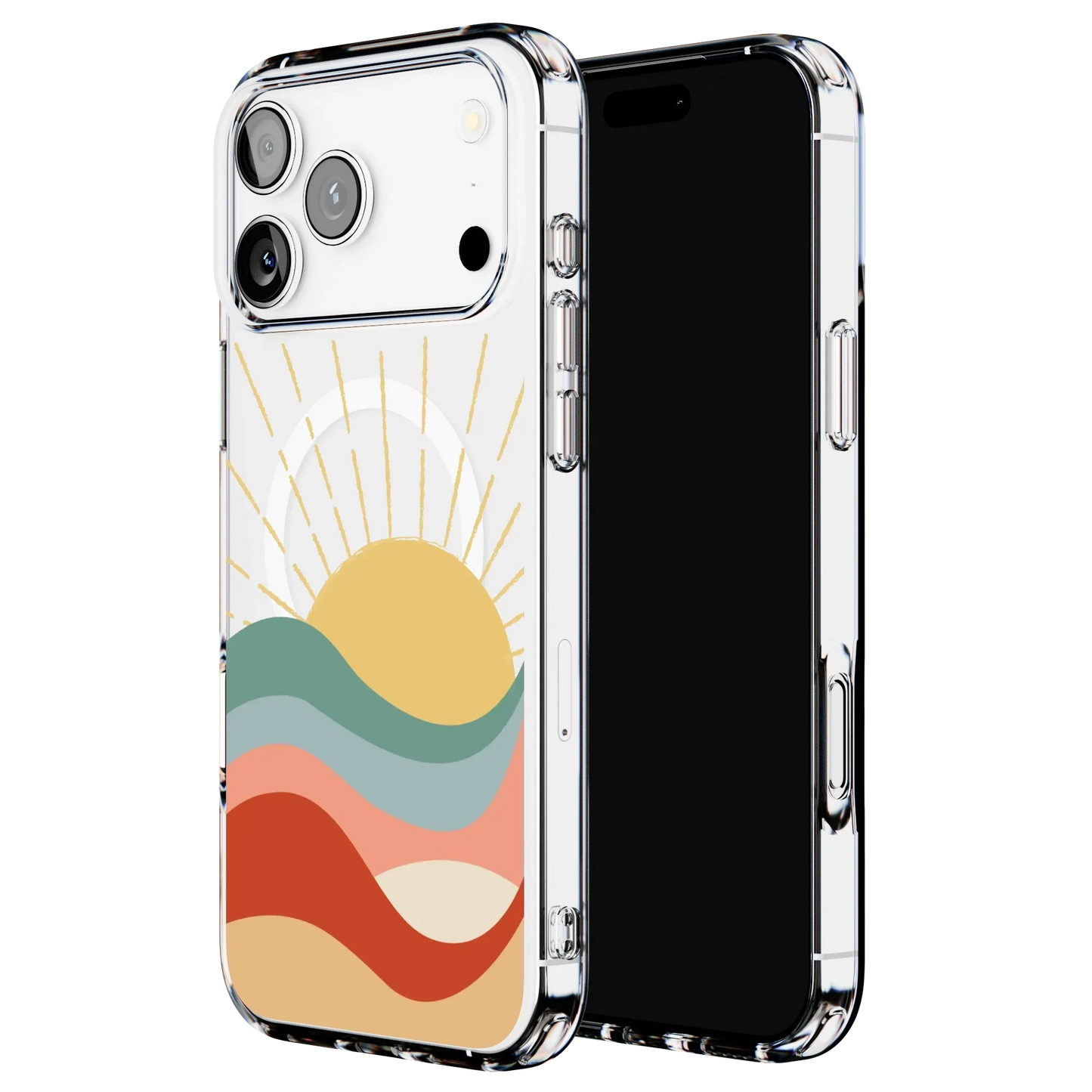 Here Comes the Sun | Colorblock Sunset Case iPhone Case get.casely