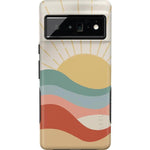 Here Comes the Sun | Colorblock Sunset Google Pixel Case Google Pixel Case get.casely Bold Google Pixel 6