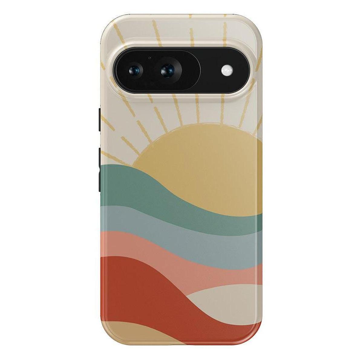 Here Comes the Sun | Colorblock Sunset Google Pixel Case Google Pixel Case Casetry Essential Google Pixel 9